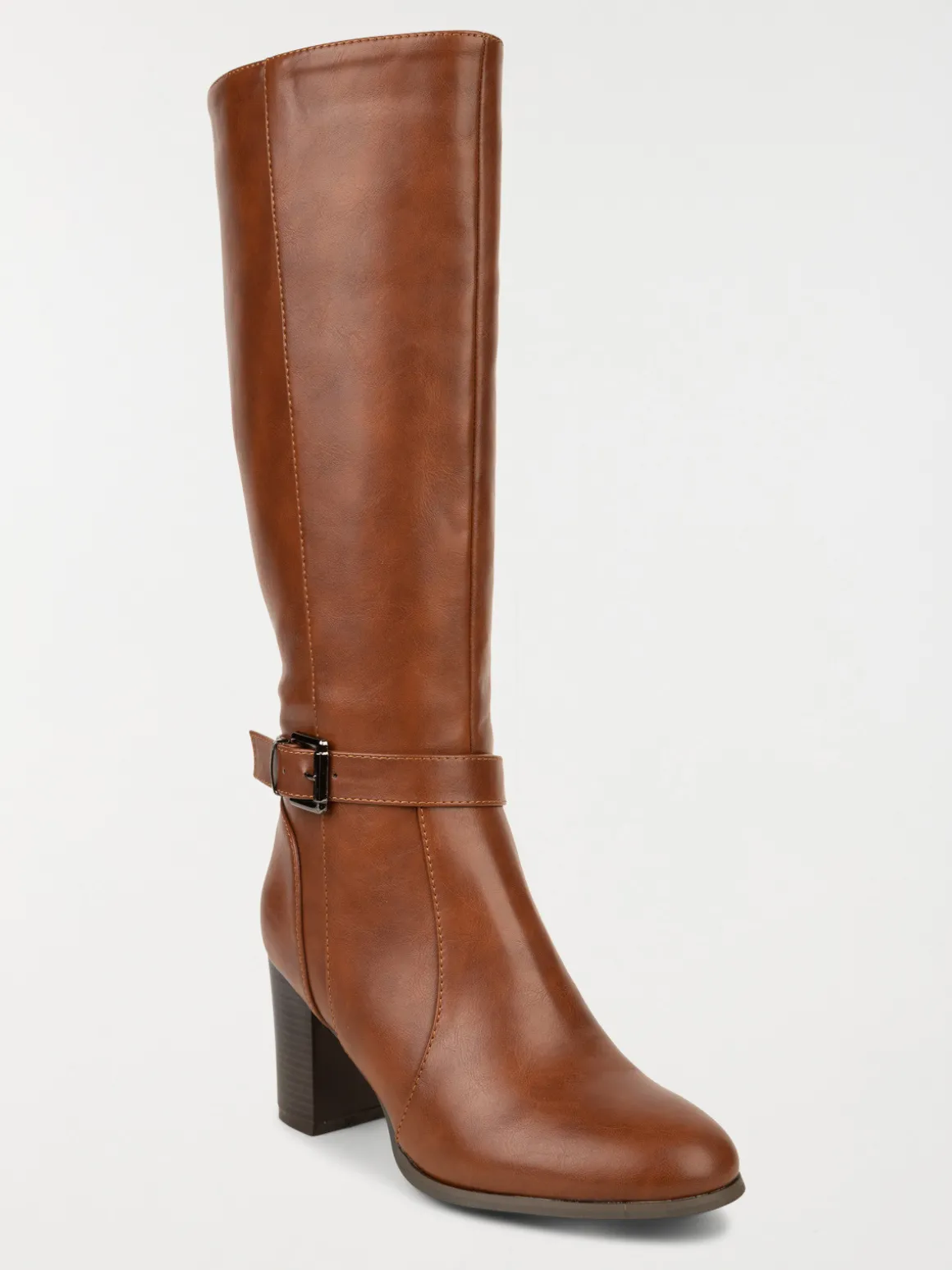 Bottes marrons à talon femme (36-41)