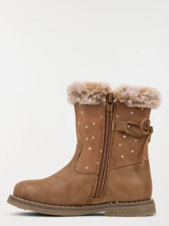 Bottes marrons fourrées fille (25-30)