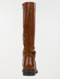 Bottes marrons plates femme (36-41)