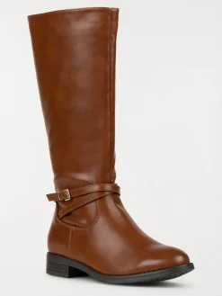 Bottes marrons plates femme (36-41)