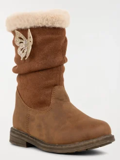 Bottes marrrons papillon fille (25-30)