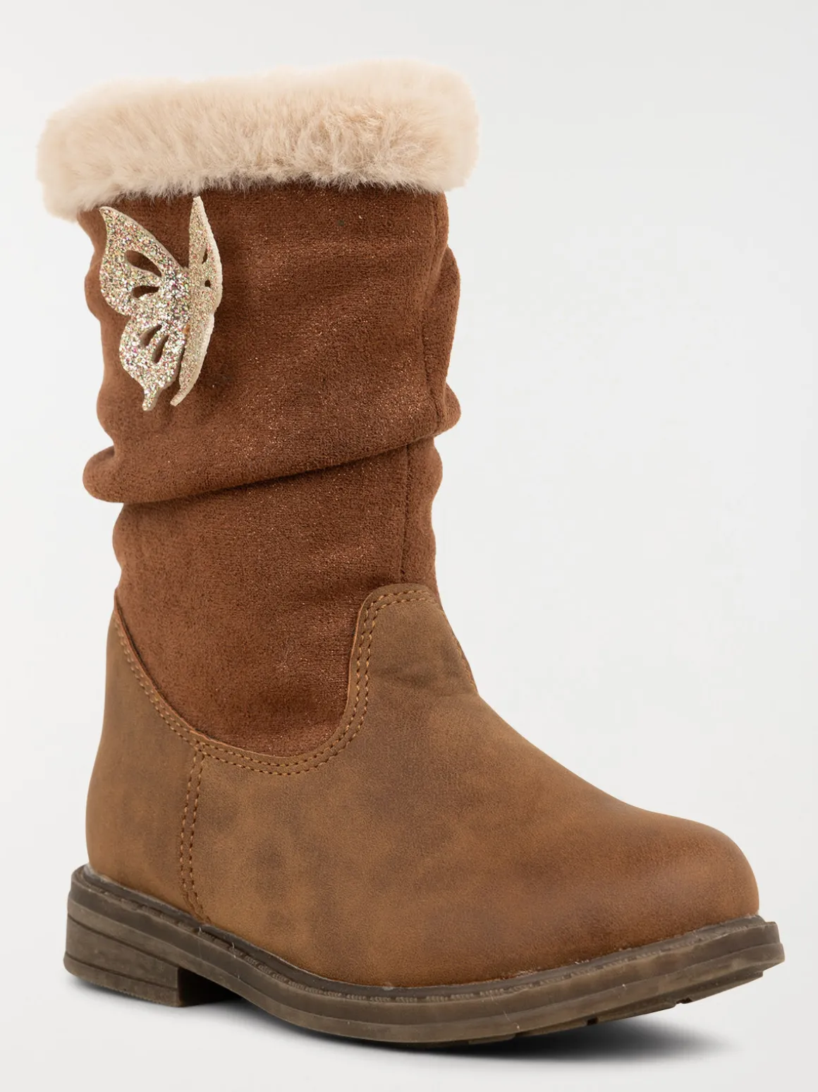 Bottes marrrons papillon fille (25-30)