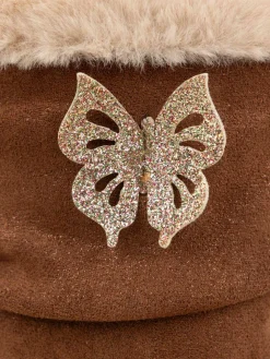 Bottes marrrons papillon fille (25-30)
