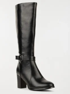 Bottes noires à talon femme (36-41)
