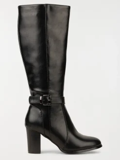 Bottes noires à talon femme (36-41)