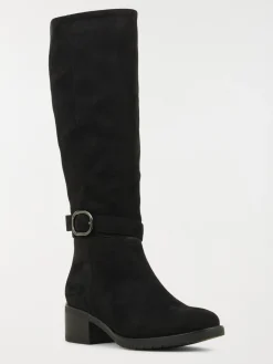 Bottes noires à talon haut femme (36-41)