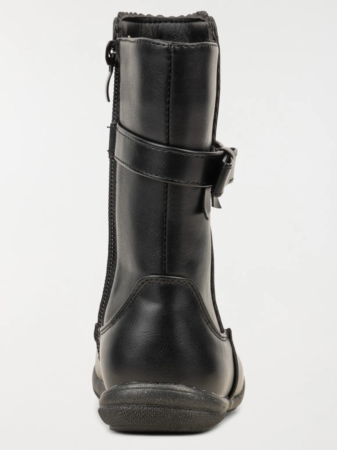 Bottes noires bride noeud fille (31-35)