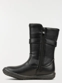 Bottes noires bride noeud fille (25-30)