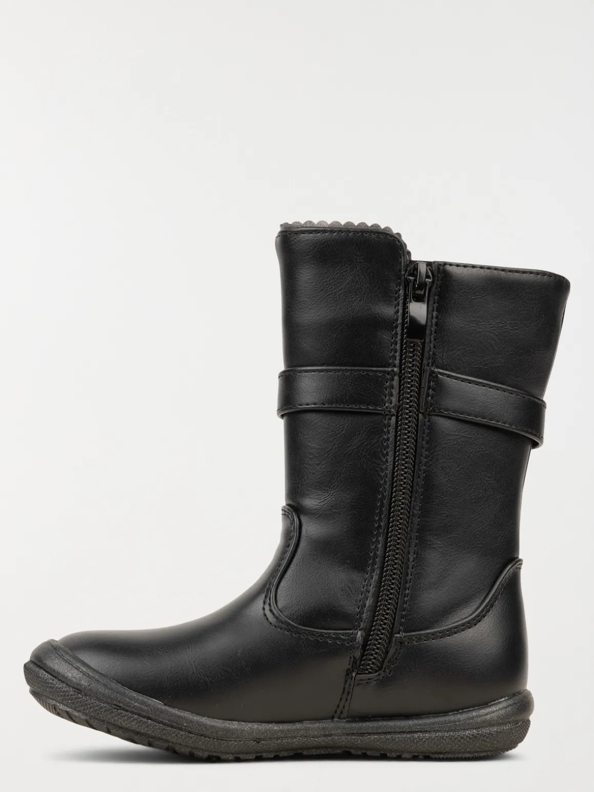 Bottes noires bride noeud fille (25-30)