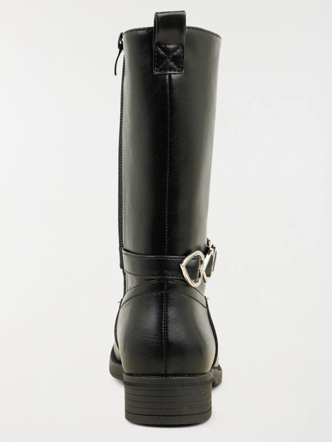 Bottes noires coeurs fille (31-35)