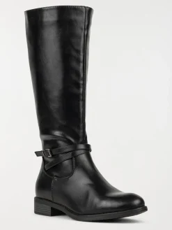 Bottes noires plates femme (36-41)