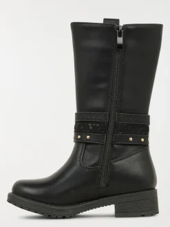 Bottes noires étoile fille (24-30)