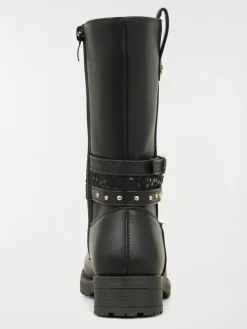 Bottes noires étoile fille (24-30)