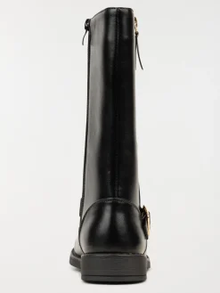 Bottes noires zip doré fille (31-39)