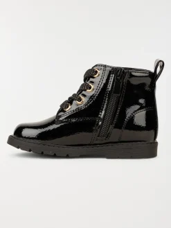 Bottillons vernies noires fille (20-23)