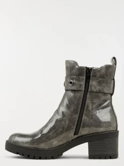 Bottine coloris gris métal femme (36-41)