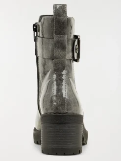Bottine coloris gris métal femme (36-41)