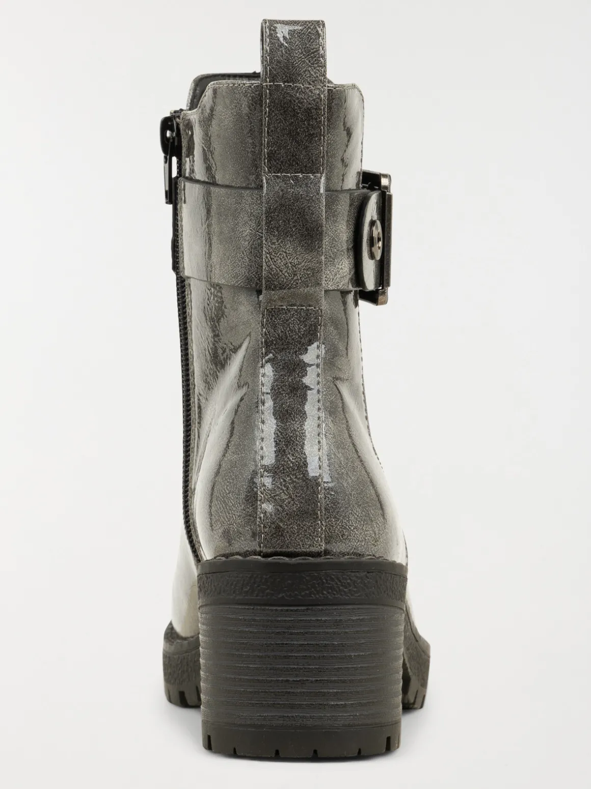Bottine coloris gris métal femme (36-41)