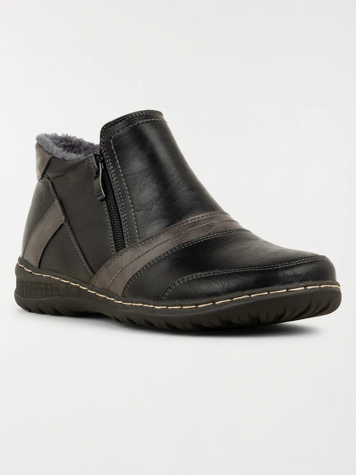 Bottine confort bicolore femme (36-41)