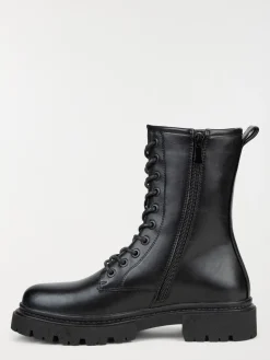 Bottine lacet et zip femme noir (36-41)