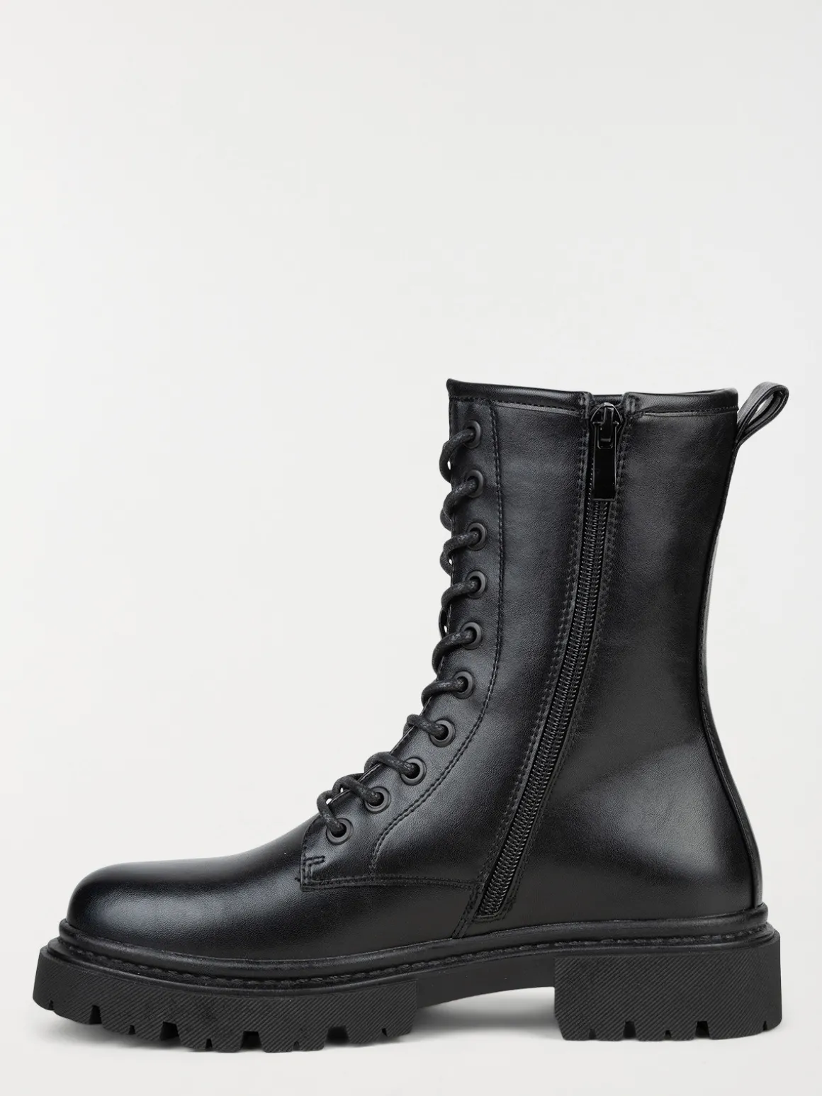 Bottine lacet et zip femme noir (36-41)