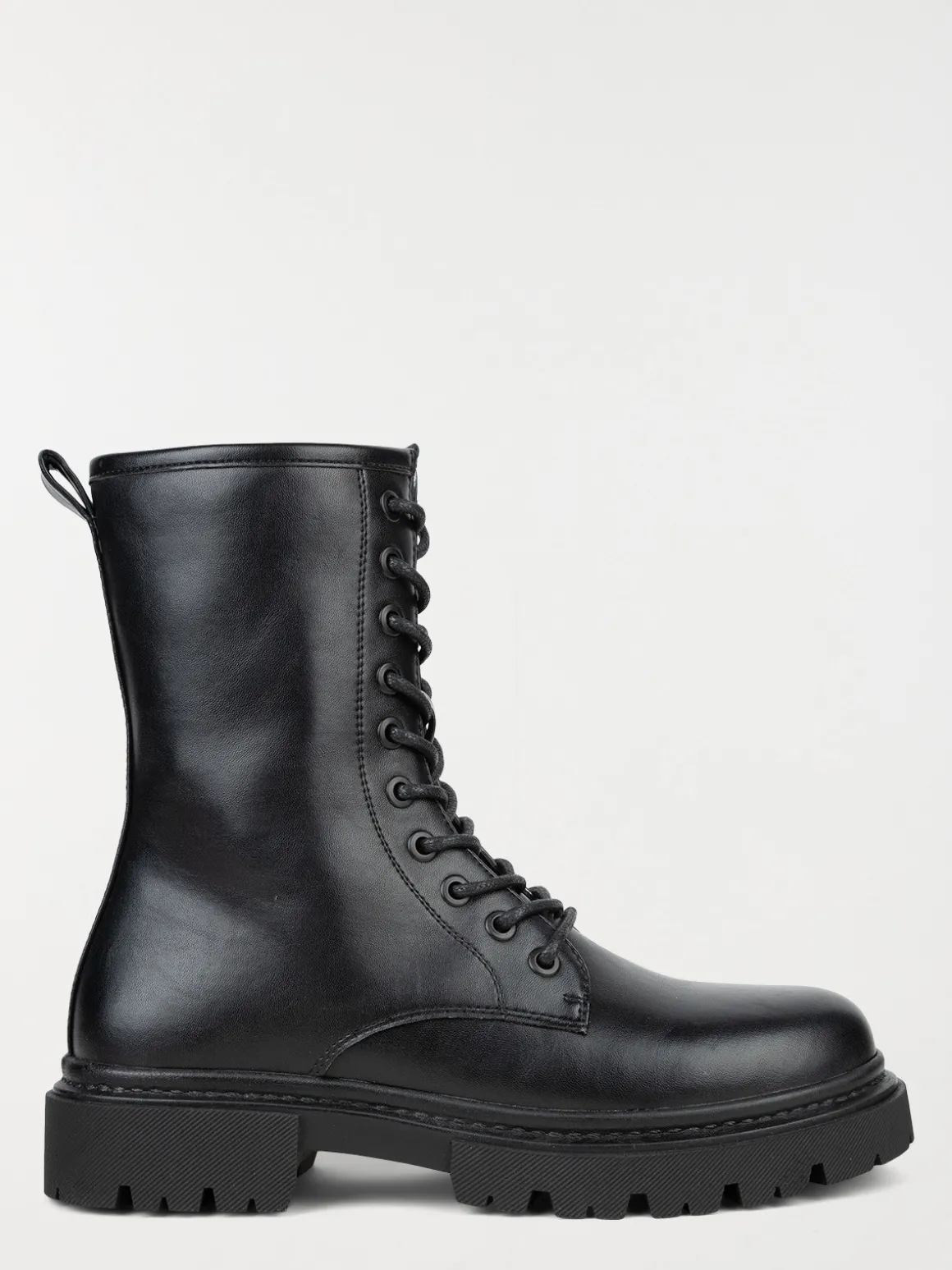 Bottine lacet et zip femme noir (36-41)