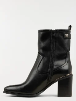 Bottine noire à talon haut femme (36-41)