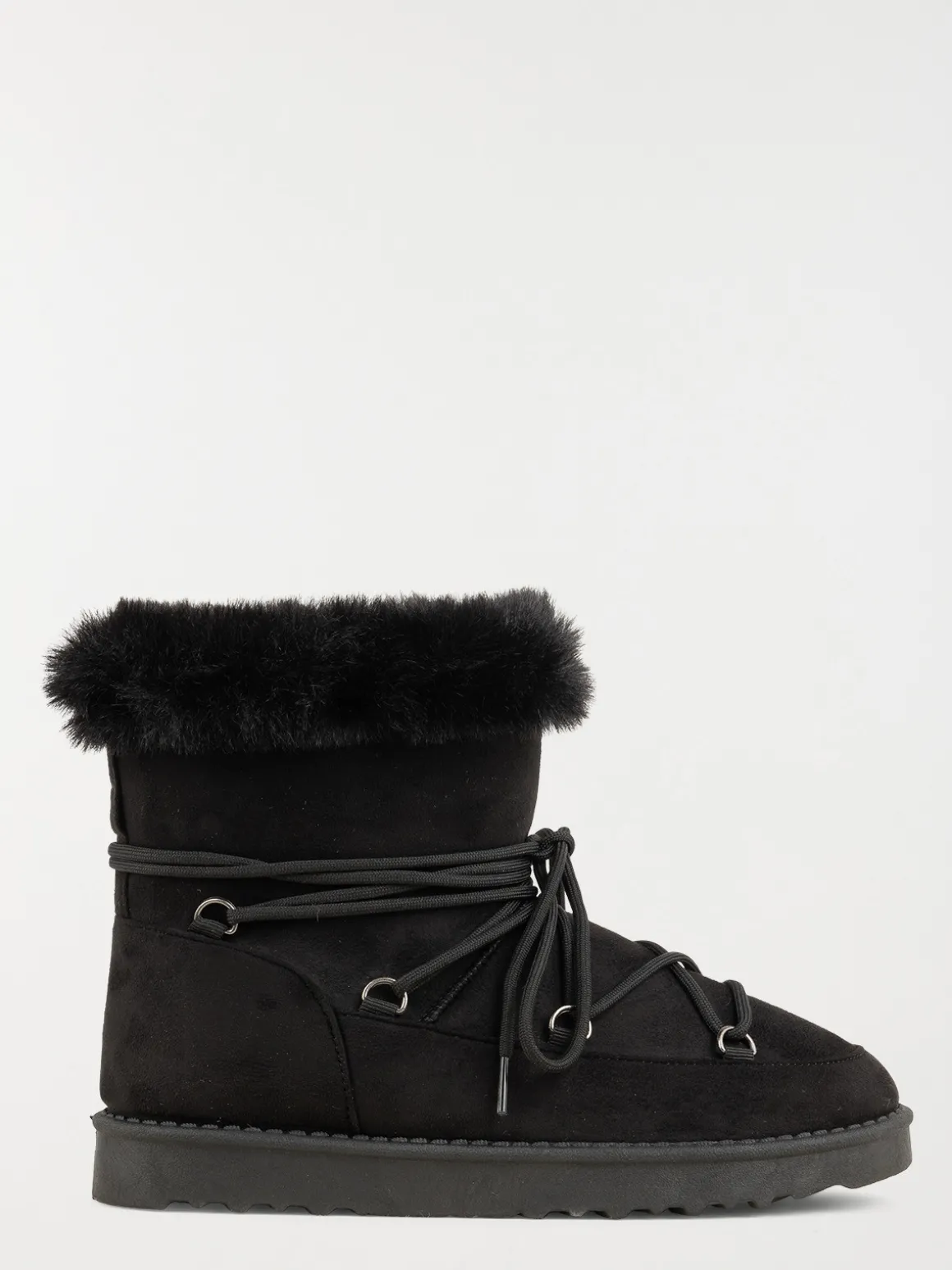 Bottine plate col fourré femme (36-41)