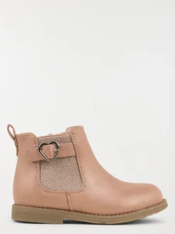 Bottine rose bride fille (24-30)