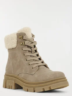 Bottine taupe col fourré femme (36-41)