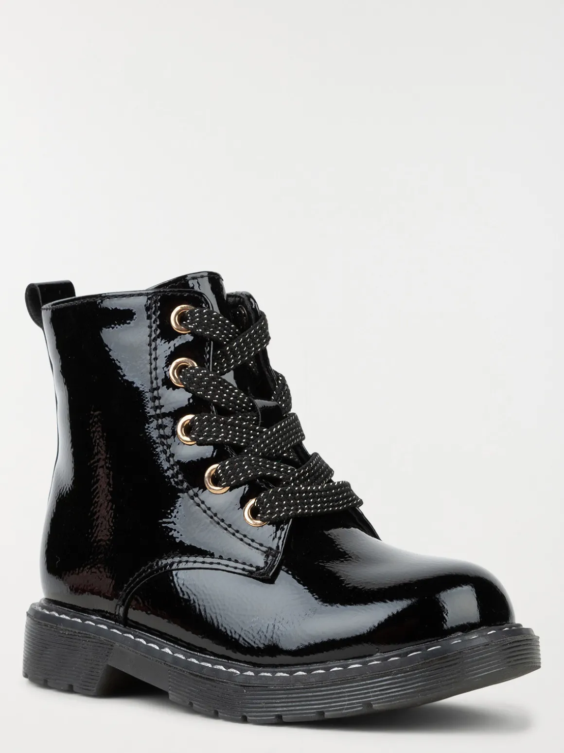 Bottine vernie noire lacet fille (24-30)