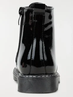 Bottine vernie noire lacet fille (31-39)
