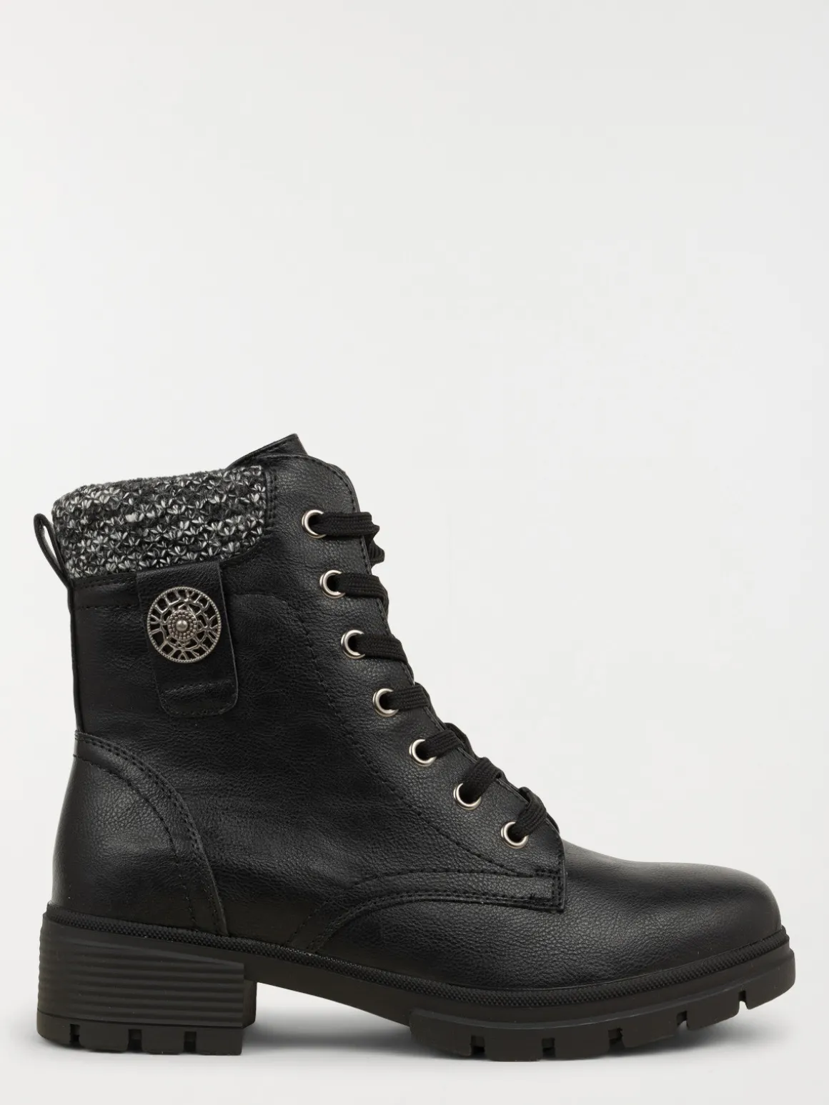 Bottines à lacet noires femme (36-41)