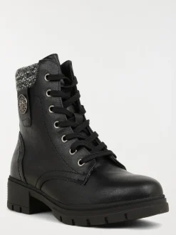 Bottines à lacet noires femme (36-41)
