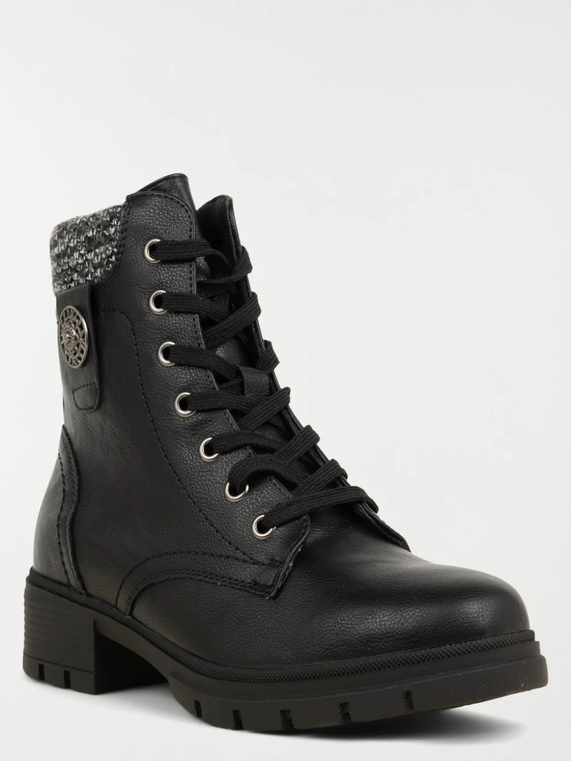 Bottines à lacet noires femme (36-41)