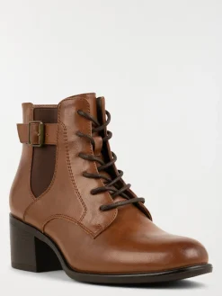 Bottines à lacets femme camel (36-41)