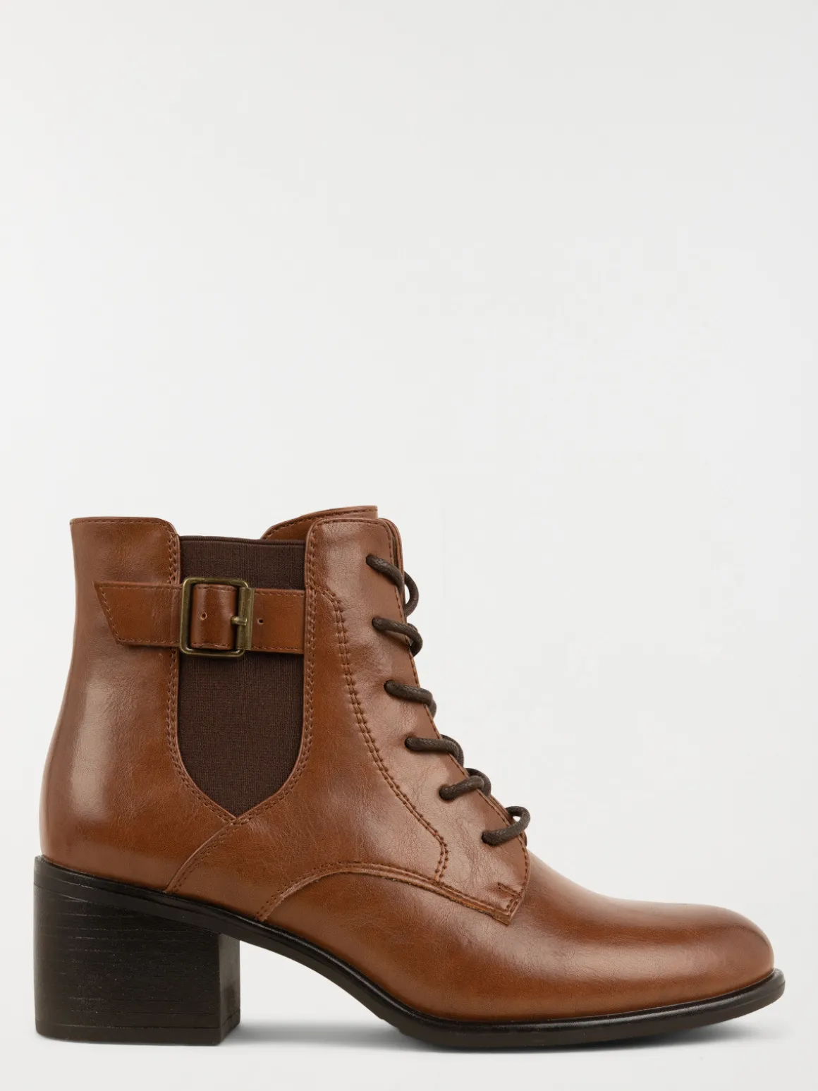Bottines à lacets femme camel (36-41)