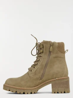 Bottines à lacets femme kaki (36-41)