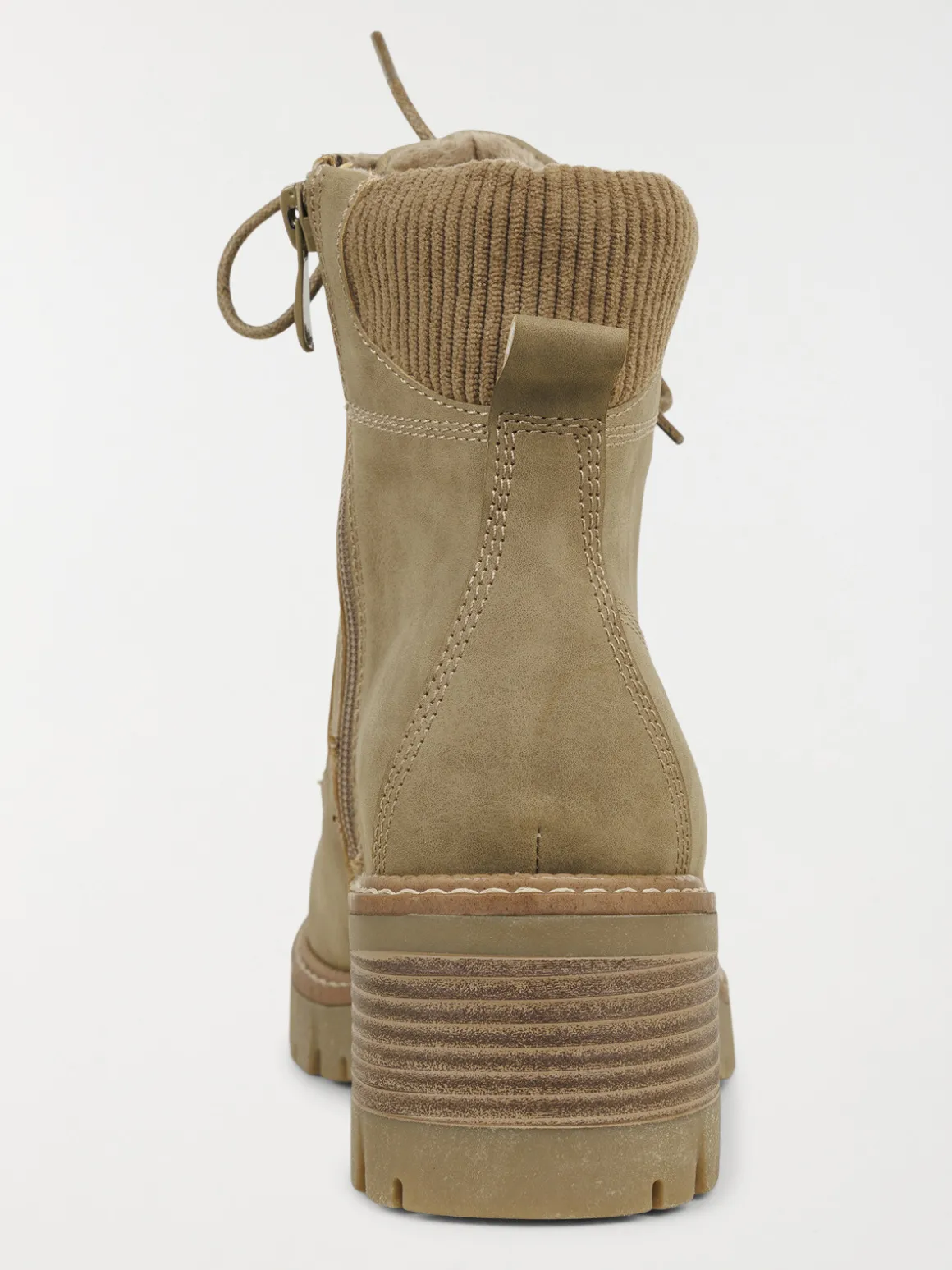 Bottines à lacets femme kaki (36-41)