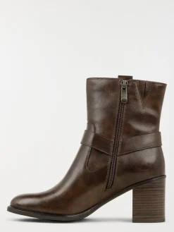 Bottines à talon femme café (36-41)