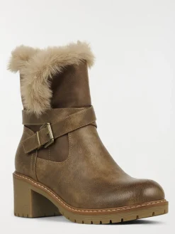 Bottines à talon taupe femme (36-41)