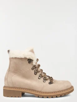 Bottines beige col fourré femme (36-41)