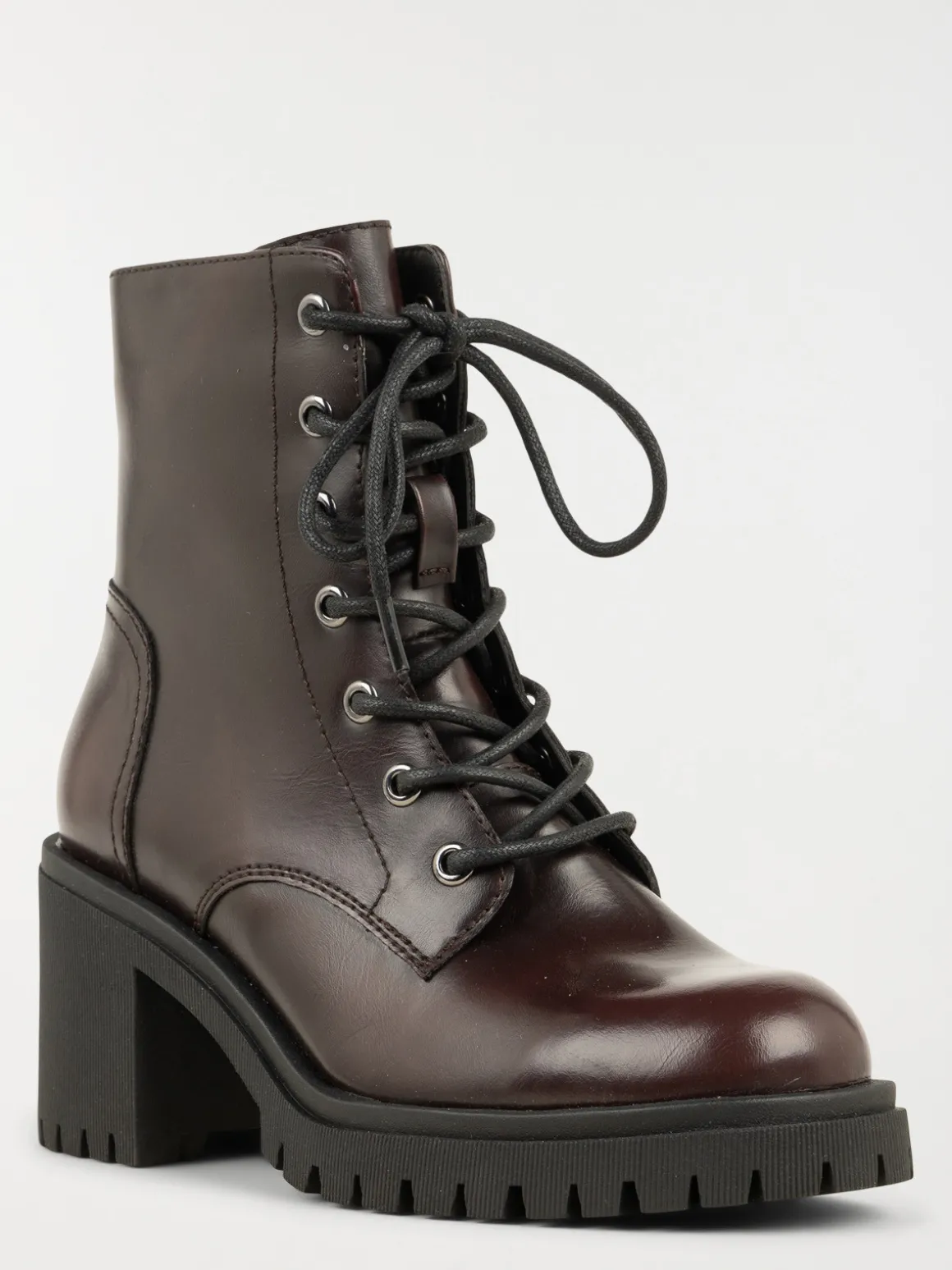 Bottines bordeaux à talon femme (36-41)