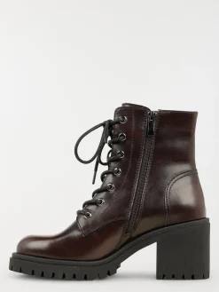 Bottines bordeaux à talon femme (36-41)