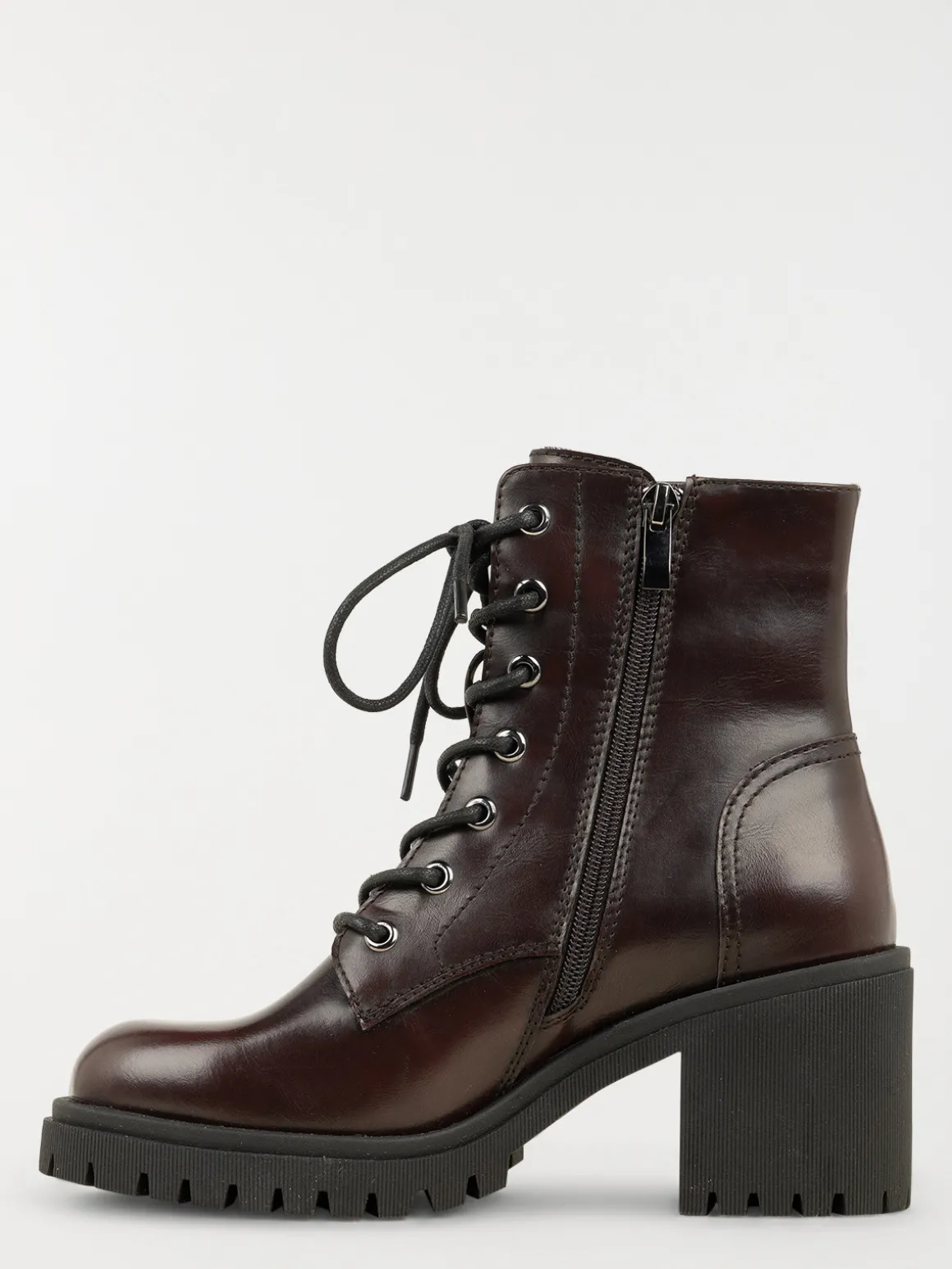 Bottines bordeaux à talon femme (36-41)