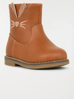 Bottines camel lapin fille (20-23)