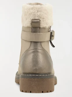 Bottines col sherpa grises femme (36-41)