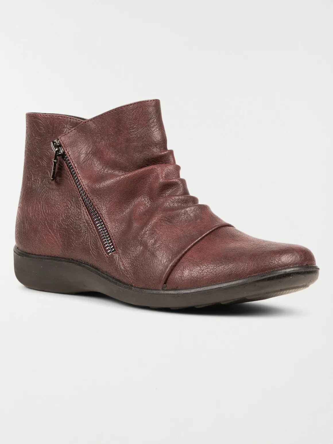 Bottines confort bordeaux femme (37-42)