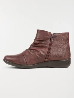 Bottines confort bordeaux femme (37-42)