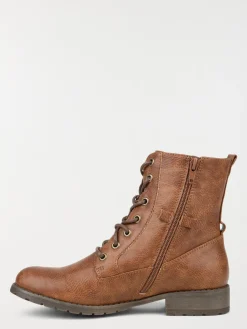 Bottines femme à lacet marron (36-41)